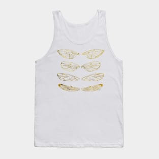 Insect Wings - Antique Gold - Butterfly, Moth, Cicada, and Dragonfly Tank Top